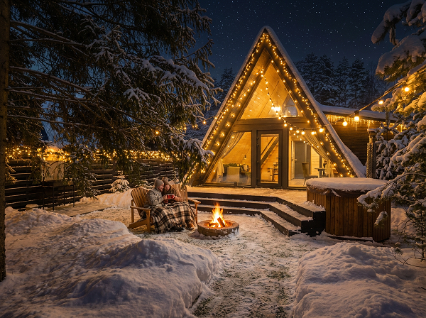 Фотография дома А-фреймы