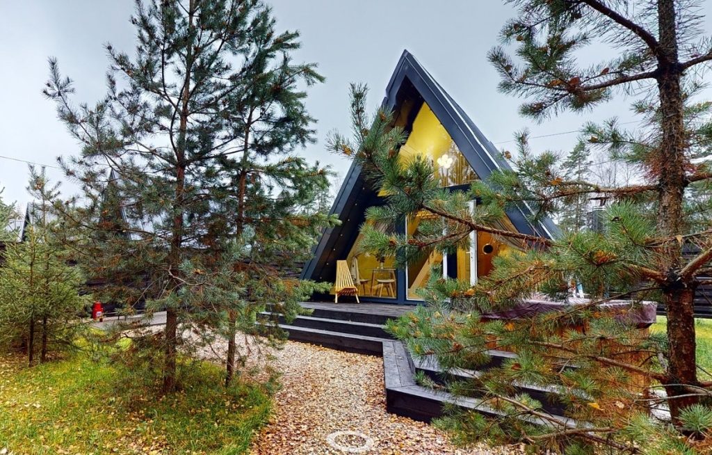 Фотография дома А-фрейм